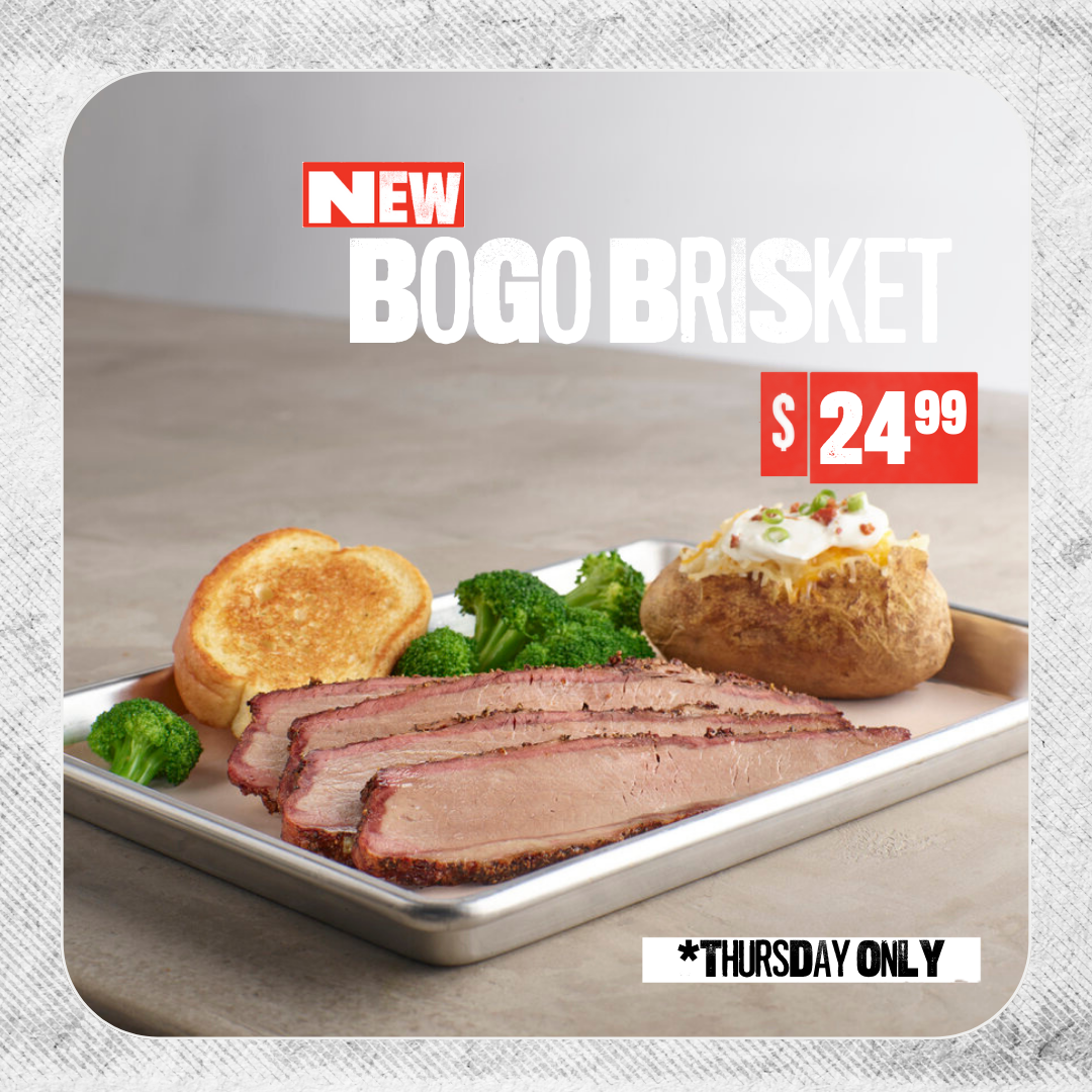 3rd Times a Charm. Buy One Brisket Platter, Get One FREE! 🤤 Smokey Bones