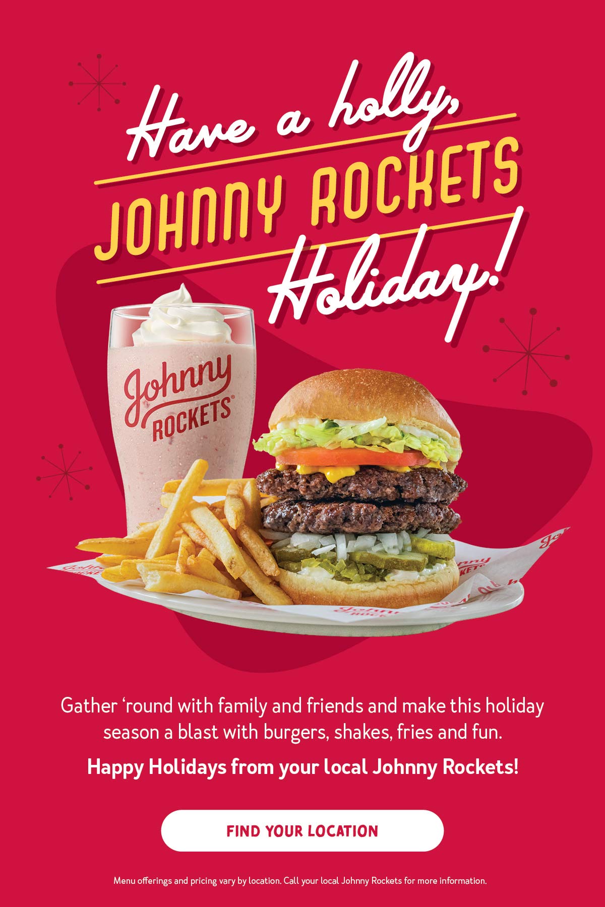 Happy Holidays from your local Johnny Rockets!
