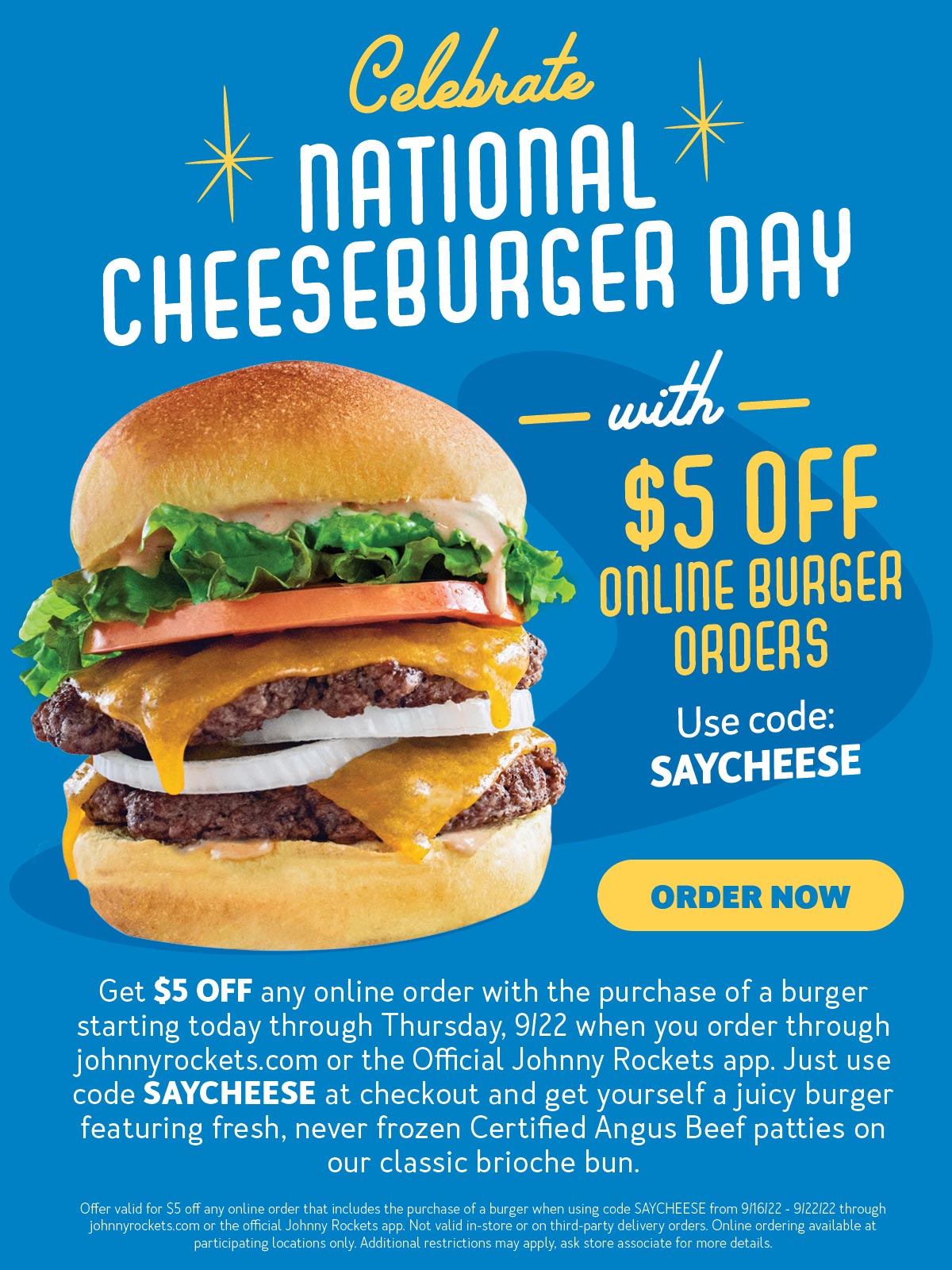 Celebrate National Cheeseburger Day with us!