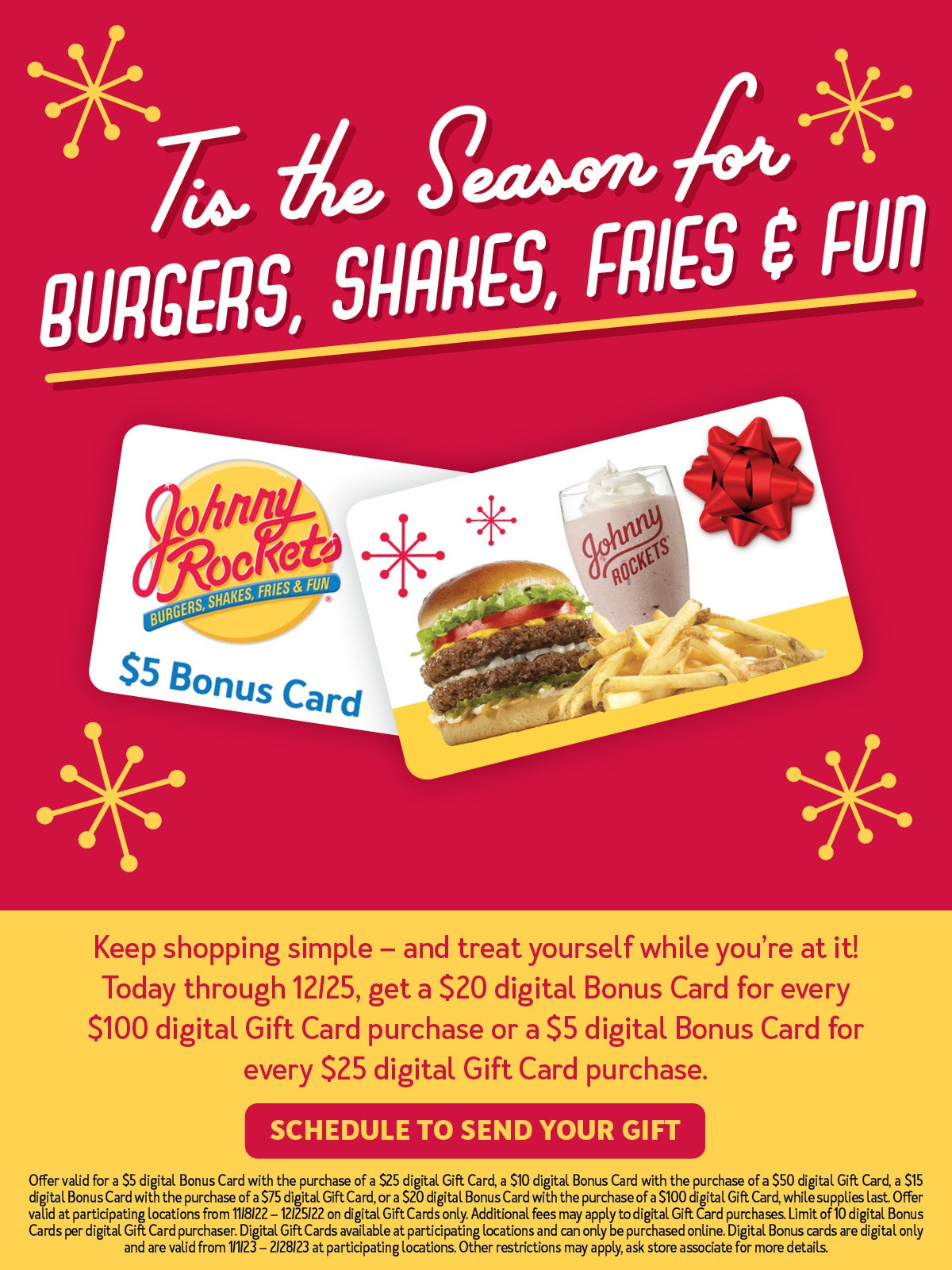 Send the Gift of Burgers, Shakes, Fries & Fun!