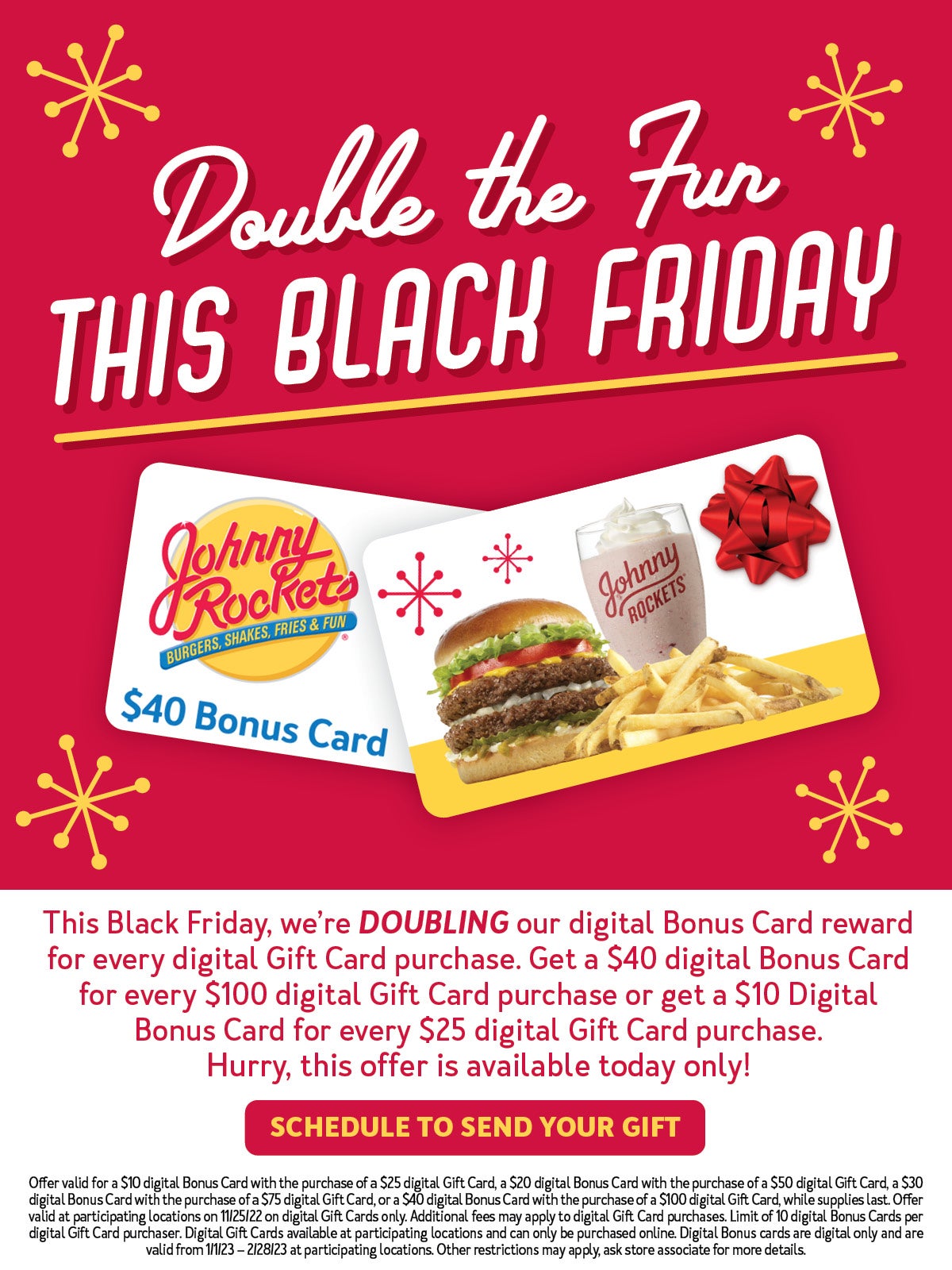 Send the Gift of Burgers, Shakes, Fries & Fun!