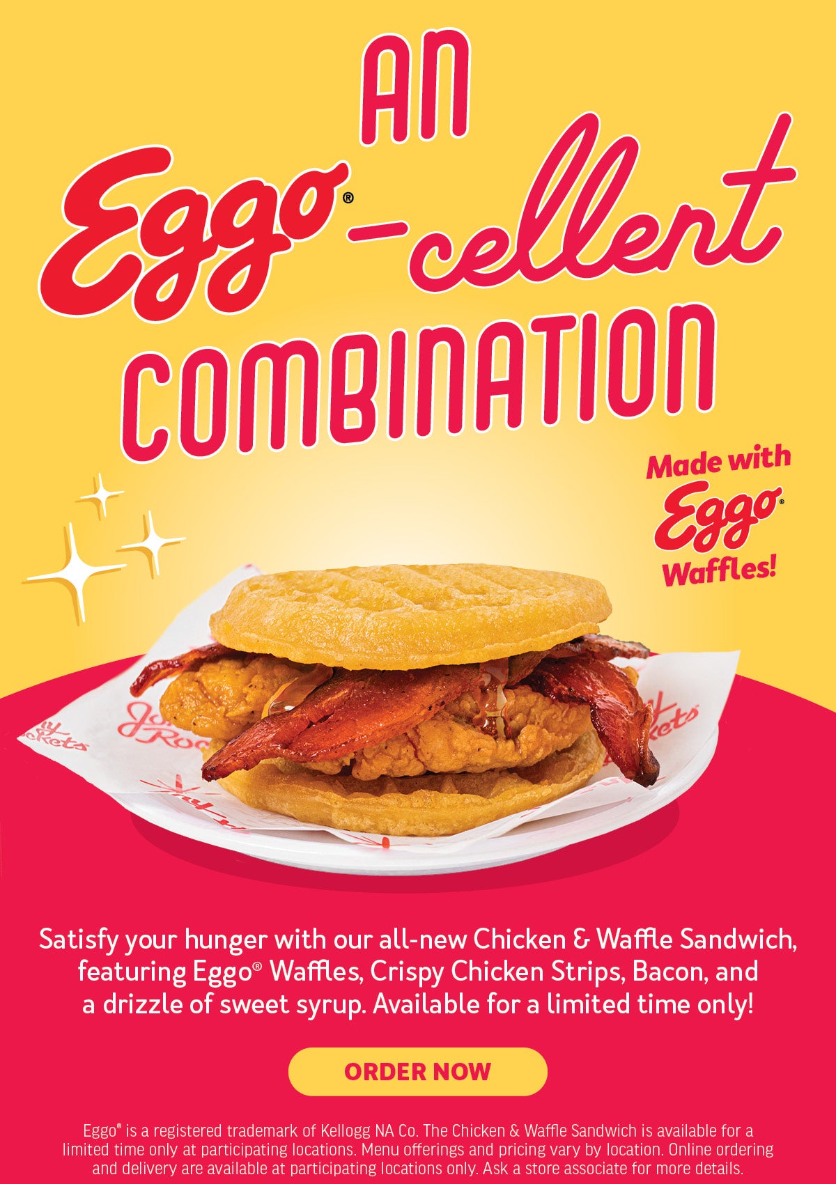 Try Our All-New Chicken & Waffle Sandwich!