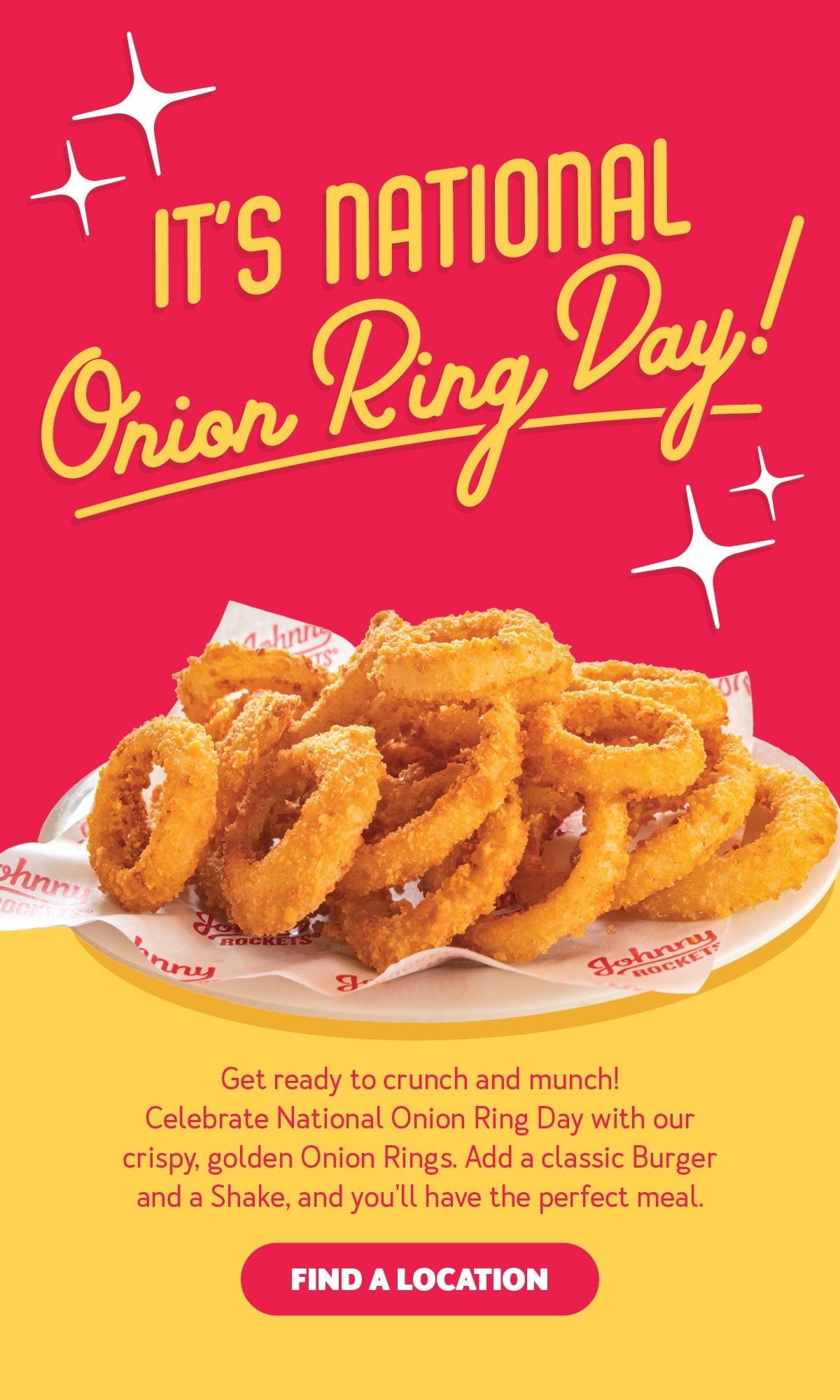 Celebrate National Onion Ring Day at Johnny Rockets!
