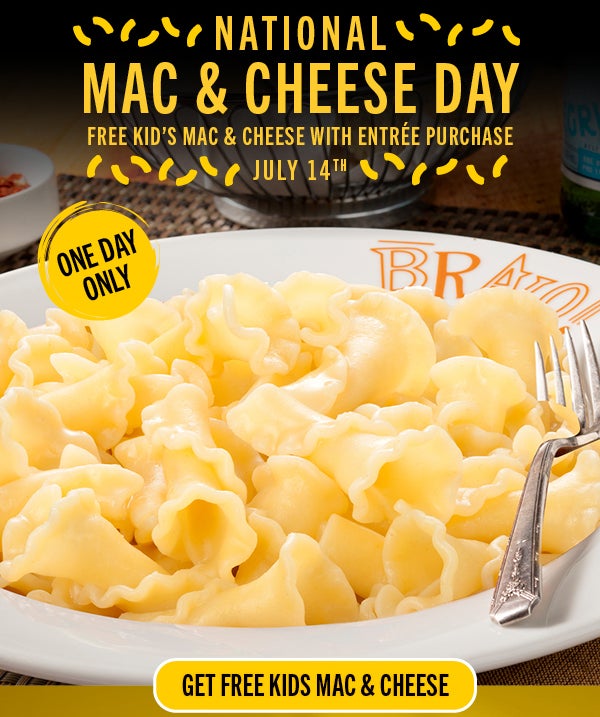 Make Mac & Cheese Day Cheesier With Bravo FREE Kid's Mac & Cheese