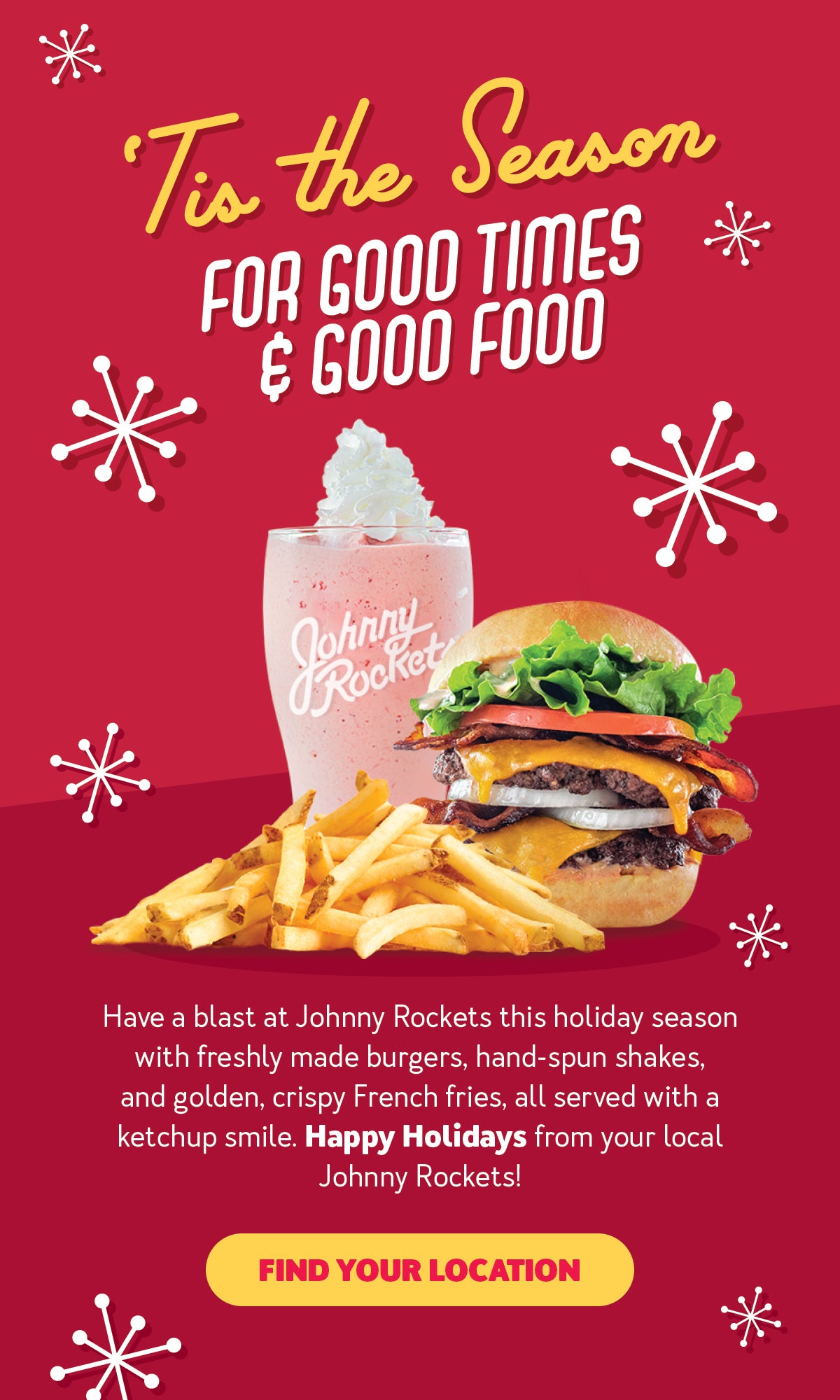 Happy Holidays from Johnny Rockets!