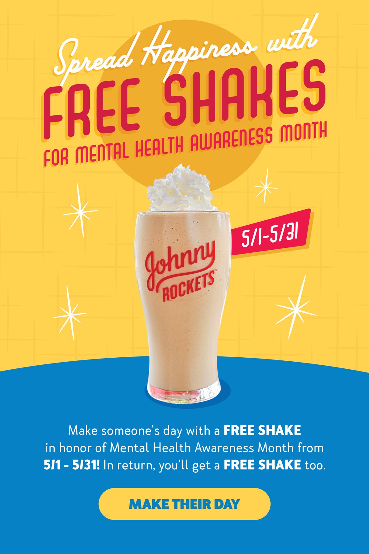 Give a Shake, get a Shake for Mental Health Awareness Month!