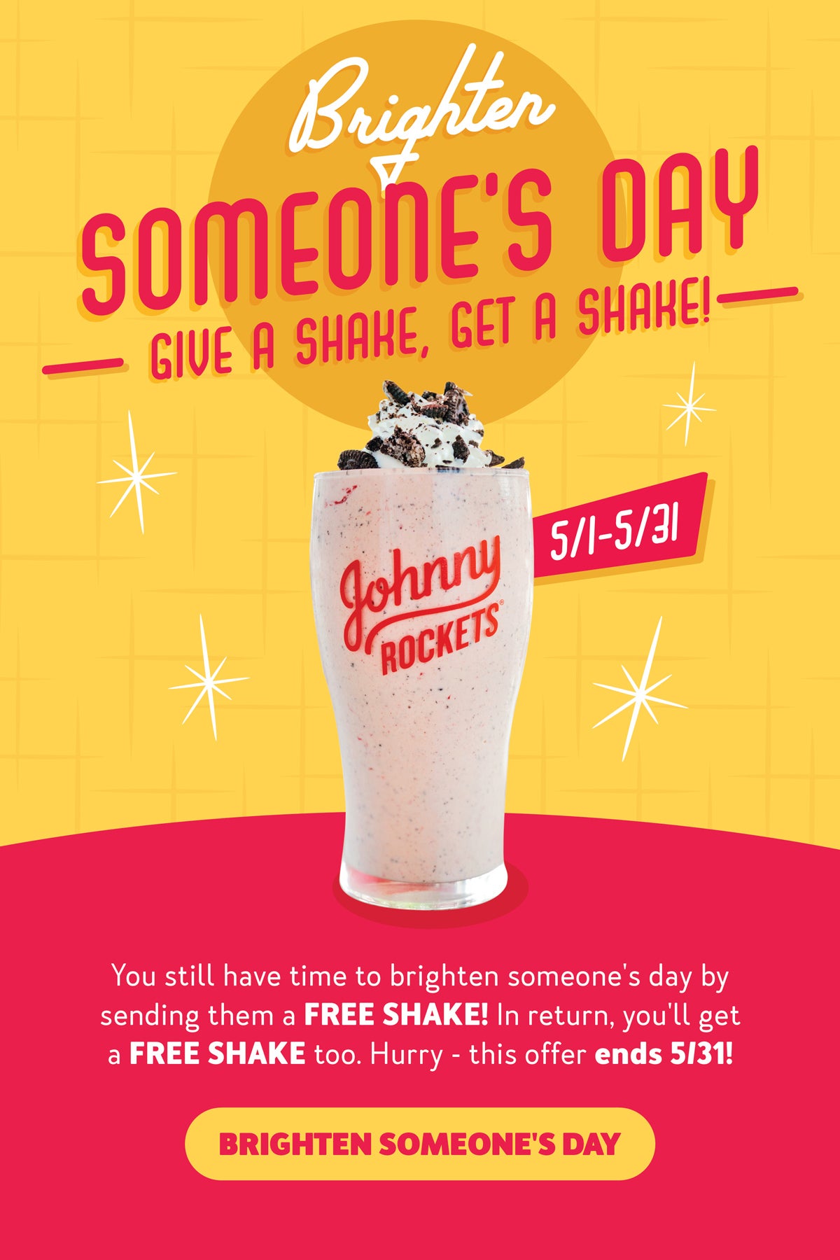 Give a Shake, get a Shake for Mental Health Awareness Month!