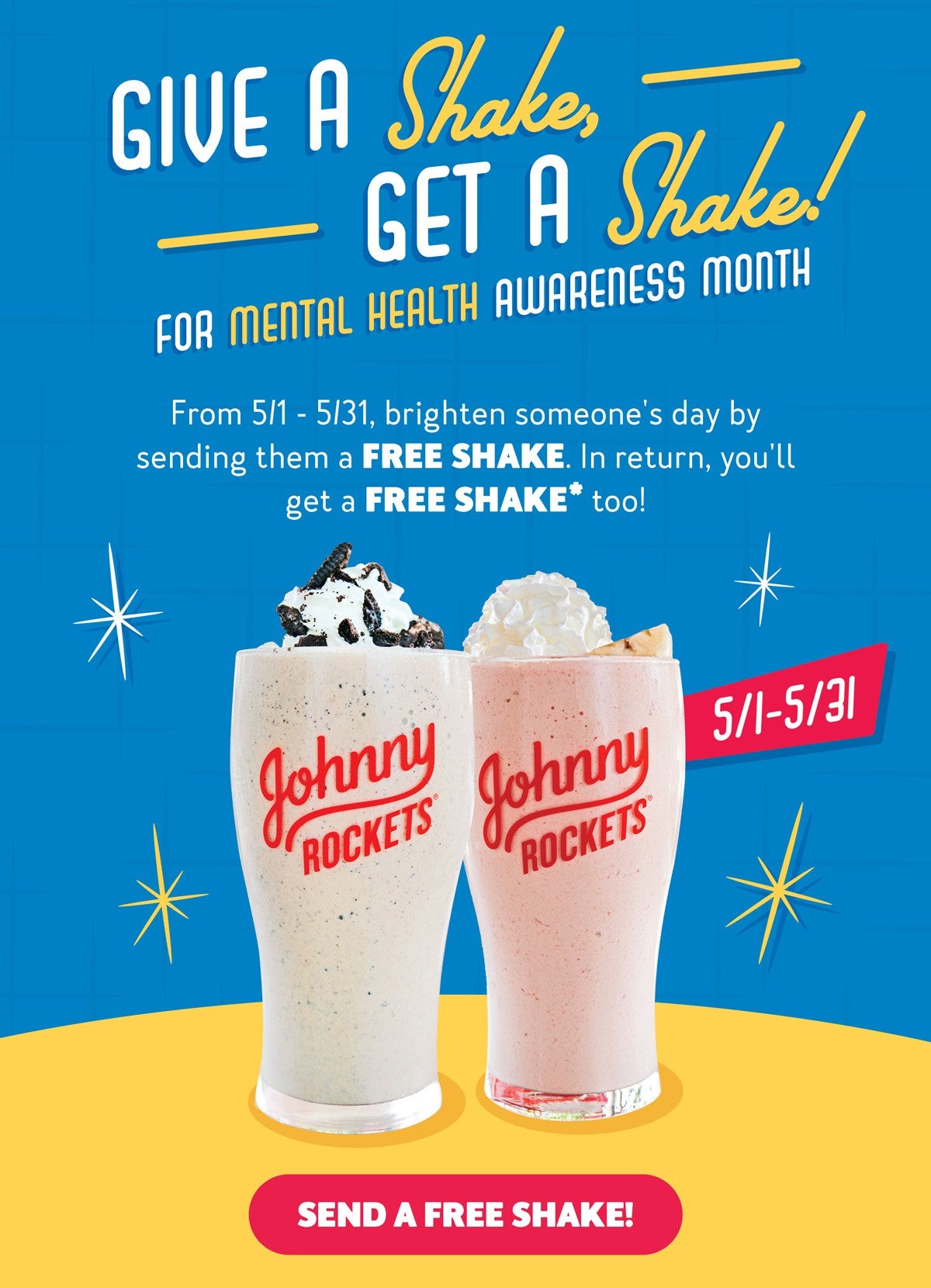 Give a Shake, get a Shake for Mental Health Awareness Month!