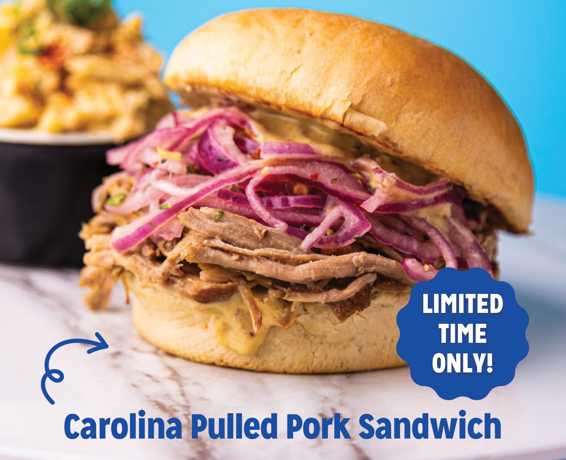 Limited time only! Carolina Pulled Pork Sandwich